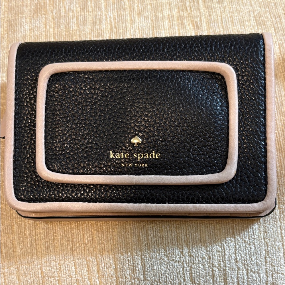 Kate Spade Black and Tan Leather Clutch